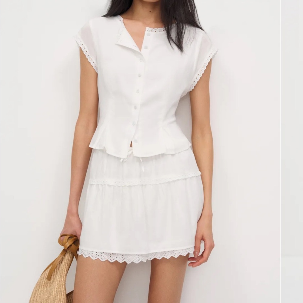 Reformation Valetta Two Piece Skirt Set 0